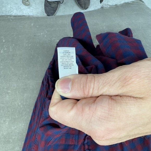 Bonobos Shirt Mens XL Red Blue Plaid Stretch Slim Fit Long Sleeve Casual Button - Picture 4 of 10